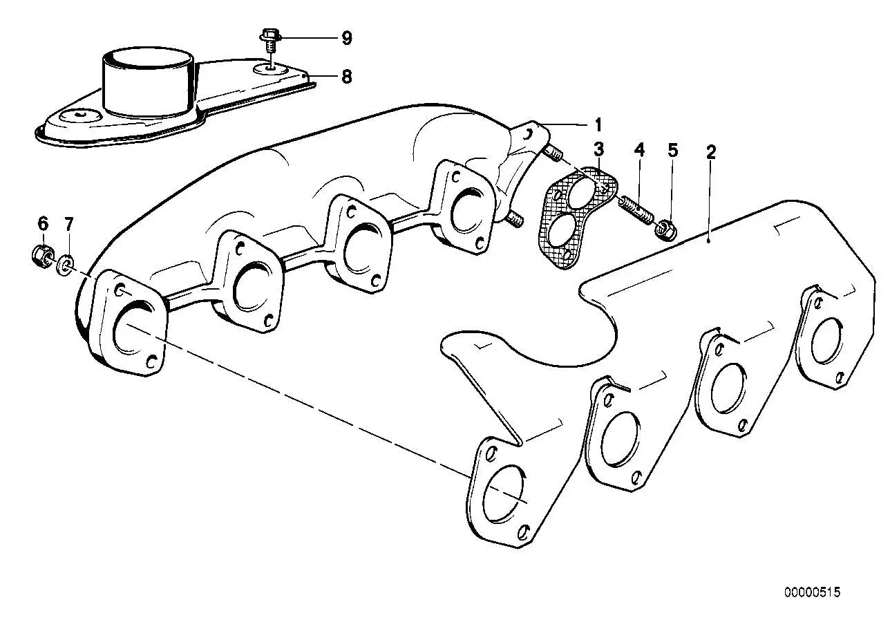 BMW Abgaskrümmer E28 E30 11621277944 - Bildposition 01