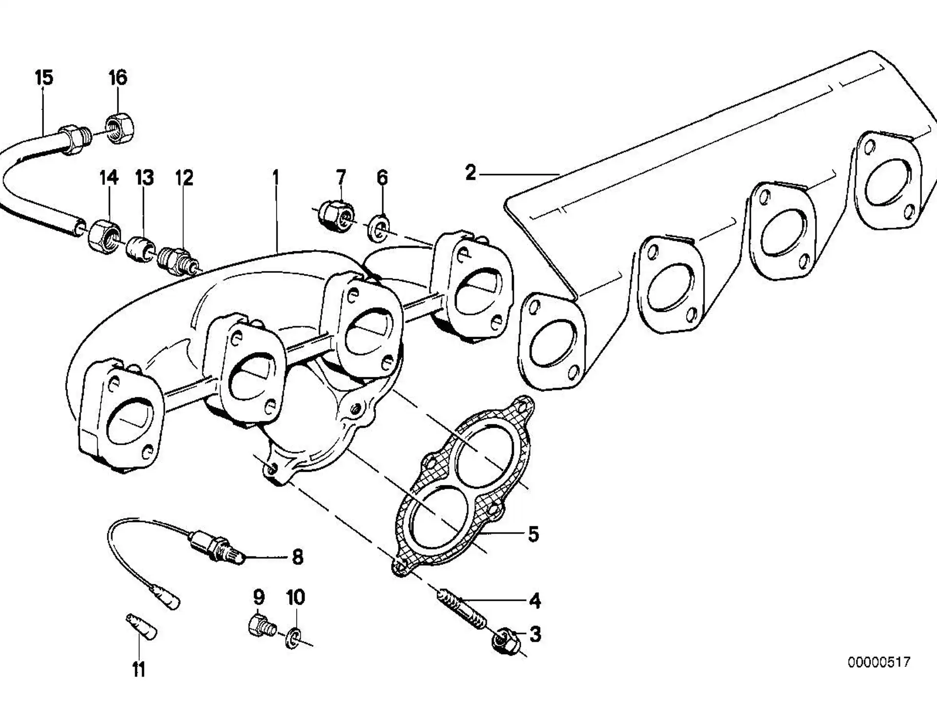 BMW Dichtung asbestfrei E28 E30 18111728364