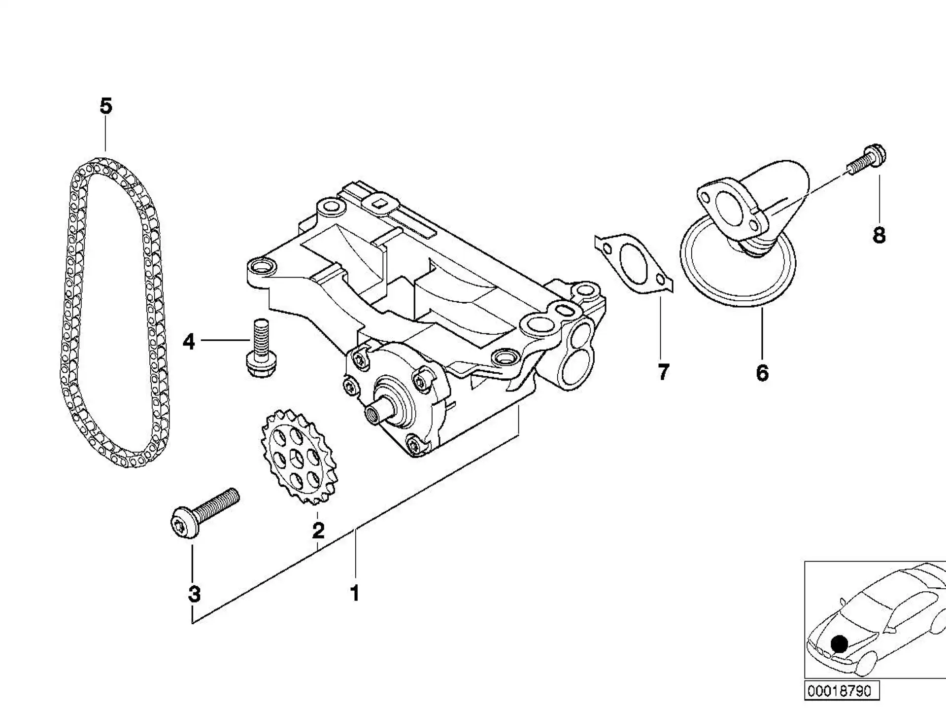 BMW Kettenrad Ölpumpe E38 E39 E46 E53 E60 E61 E63 E64 E65 E66 E70 E71 E83 E90 E91 E92 E93 11412247304