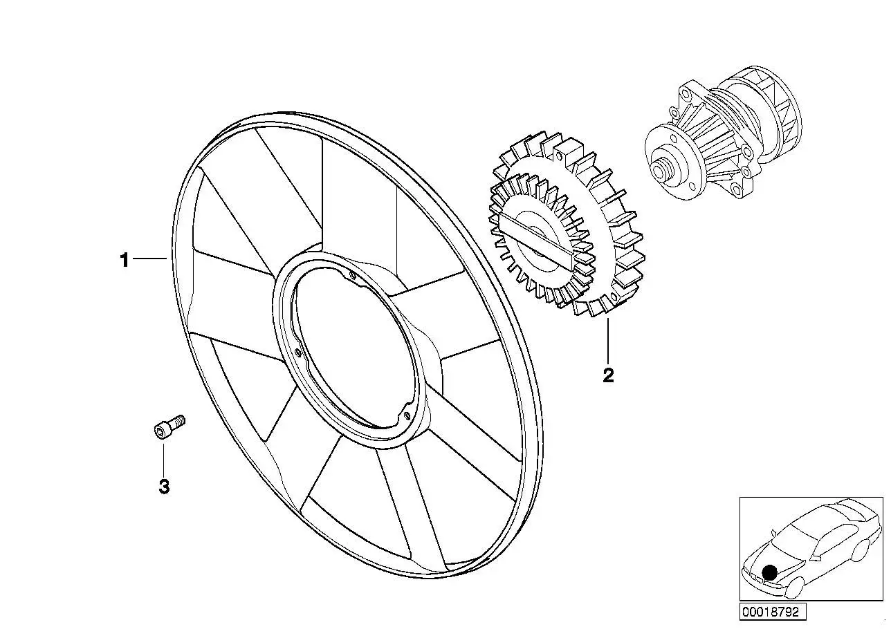 BMW Lüfterkupplung E46 E53 E65 17417789256 - 3er E46, 7er E65, X5