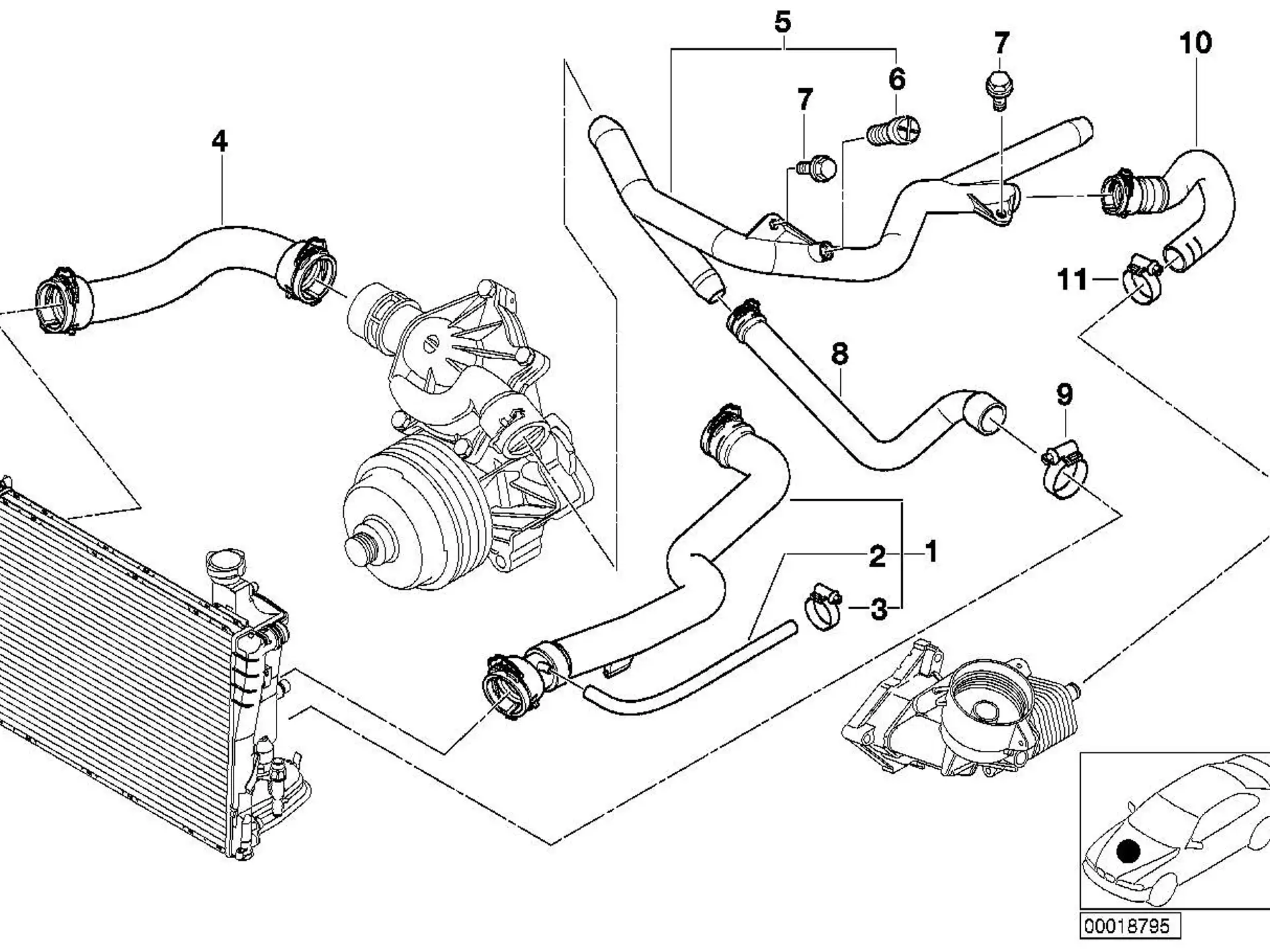 BMW Wasserschlauch 11537785018