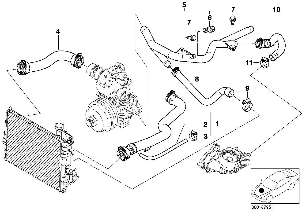 BMW Wasserschlauch E39 11532247820