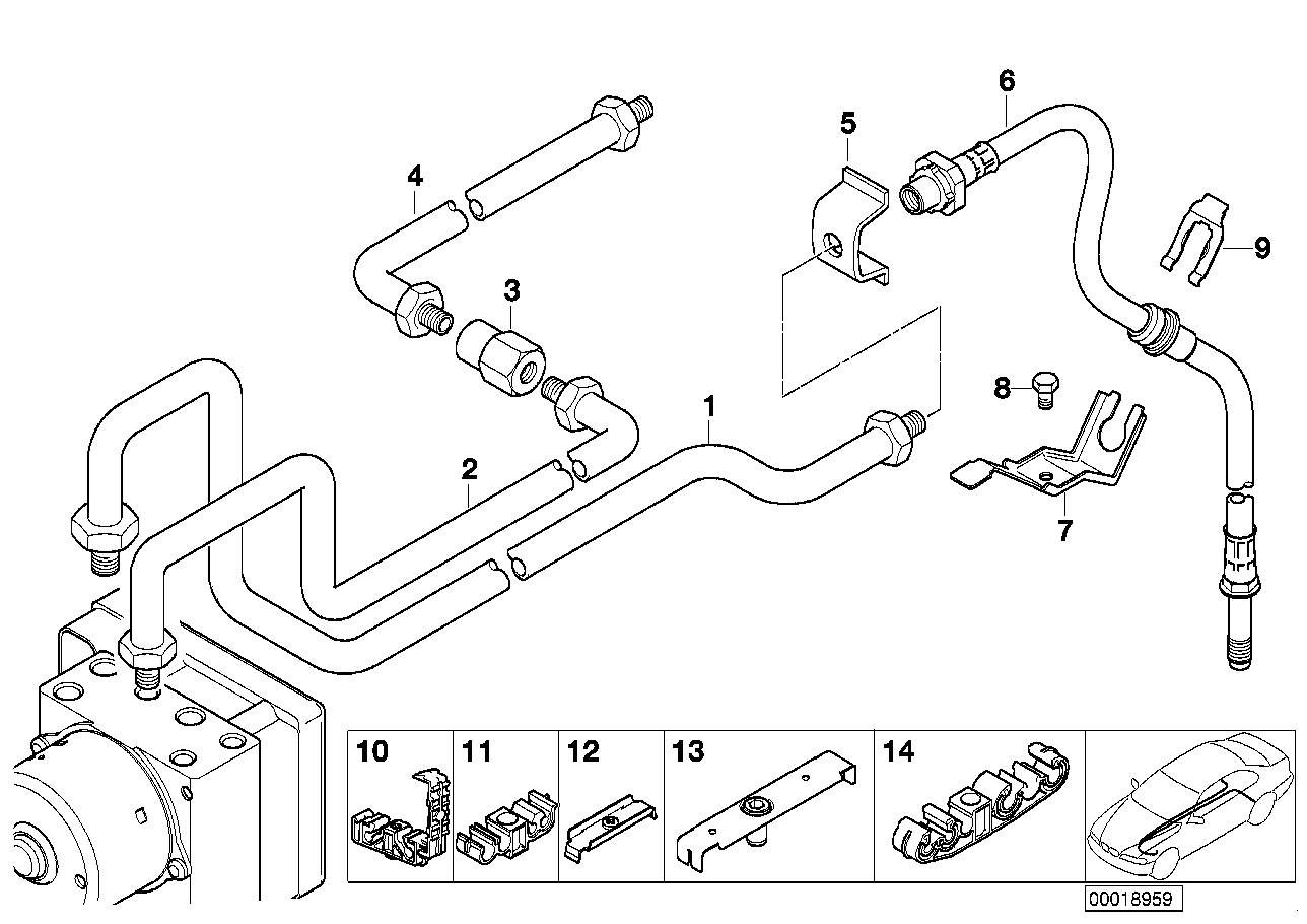 BMW Rohrleitung E46 E85 34326754940 - 3er E46, Z4 E85