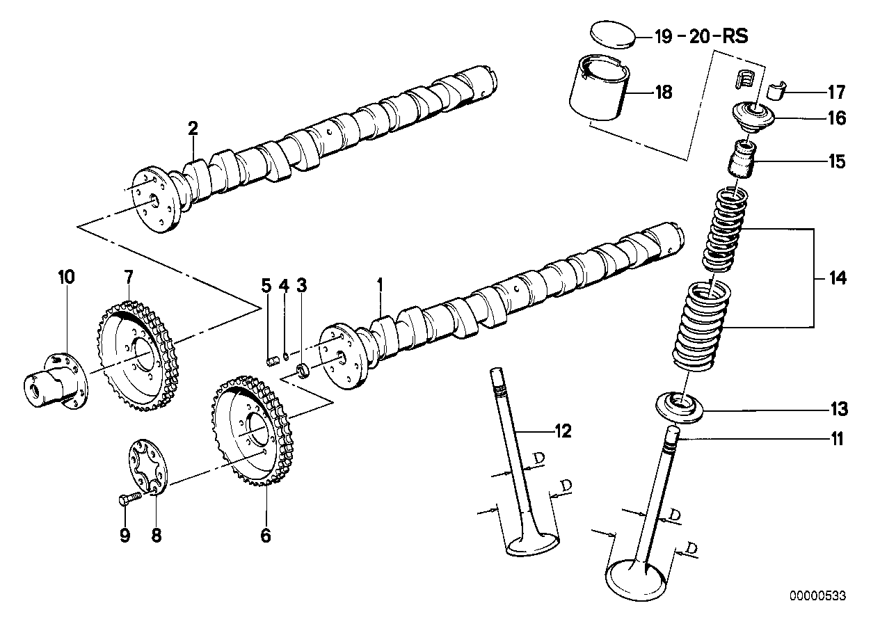 BMW Federteller oben E36 E24 E30 E34 11341307922