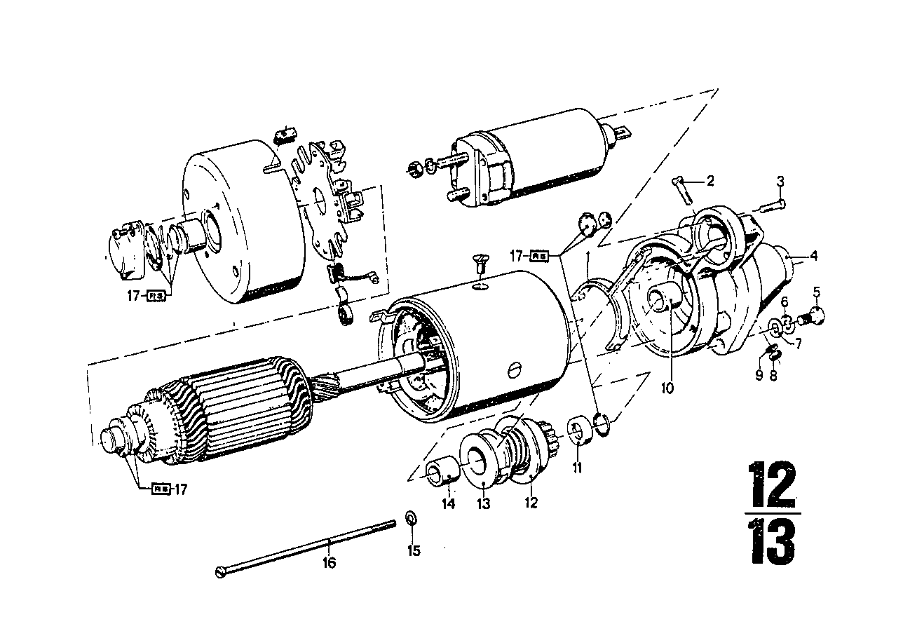 BMW Startergetriebe E12 E21 E23 12411350796 - Bildposition 12