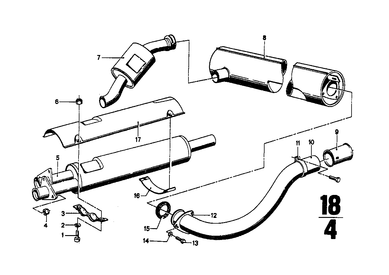 BMW Mittelschalldämpfer 18121107891 - Bildposition 07