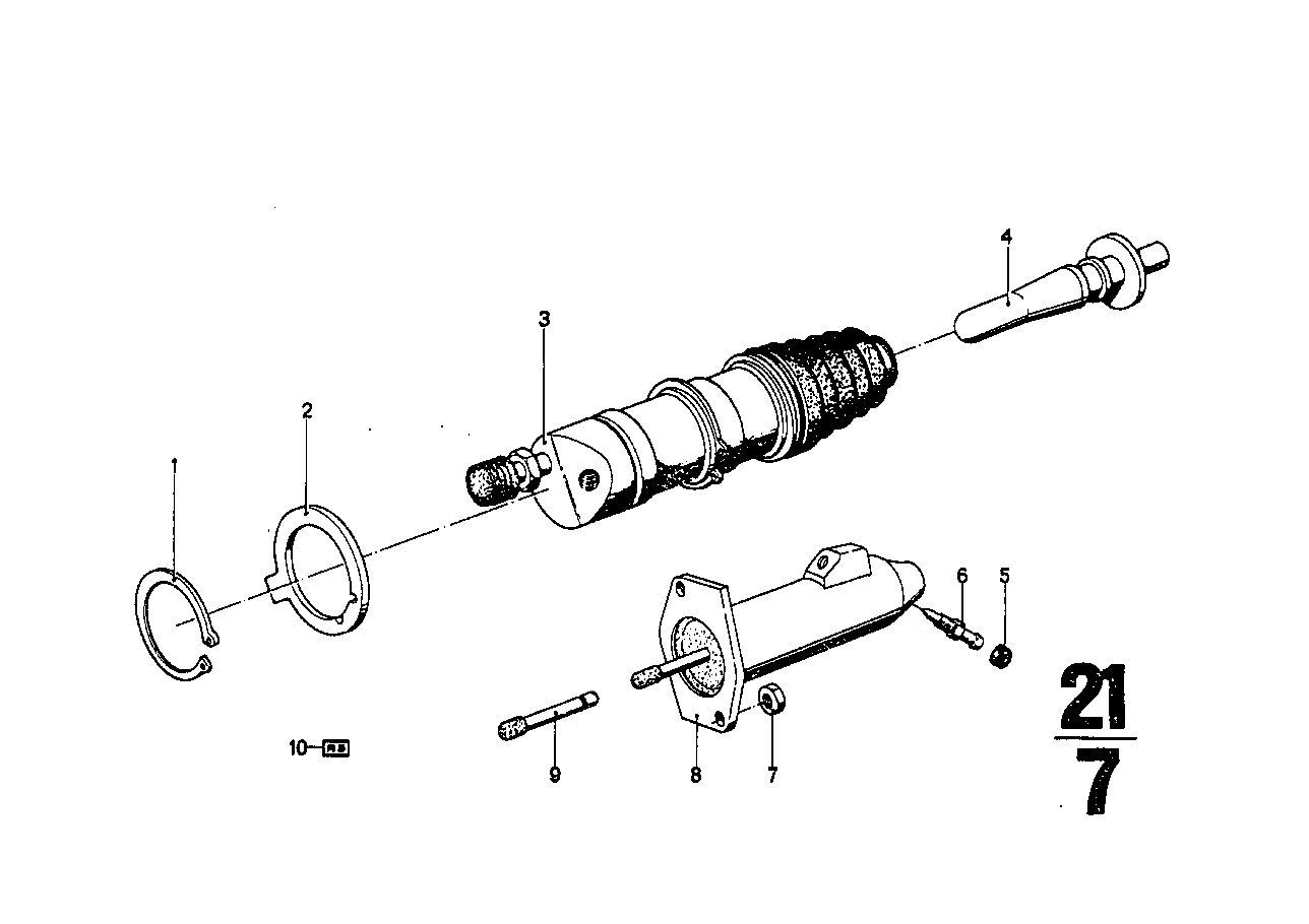 BMW Kupplungsnehmerzylinder E23 21521102060 - M1 E23