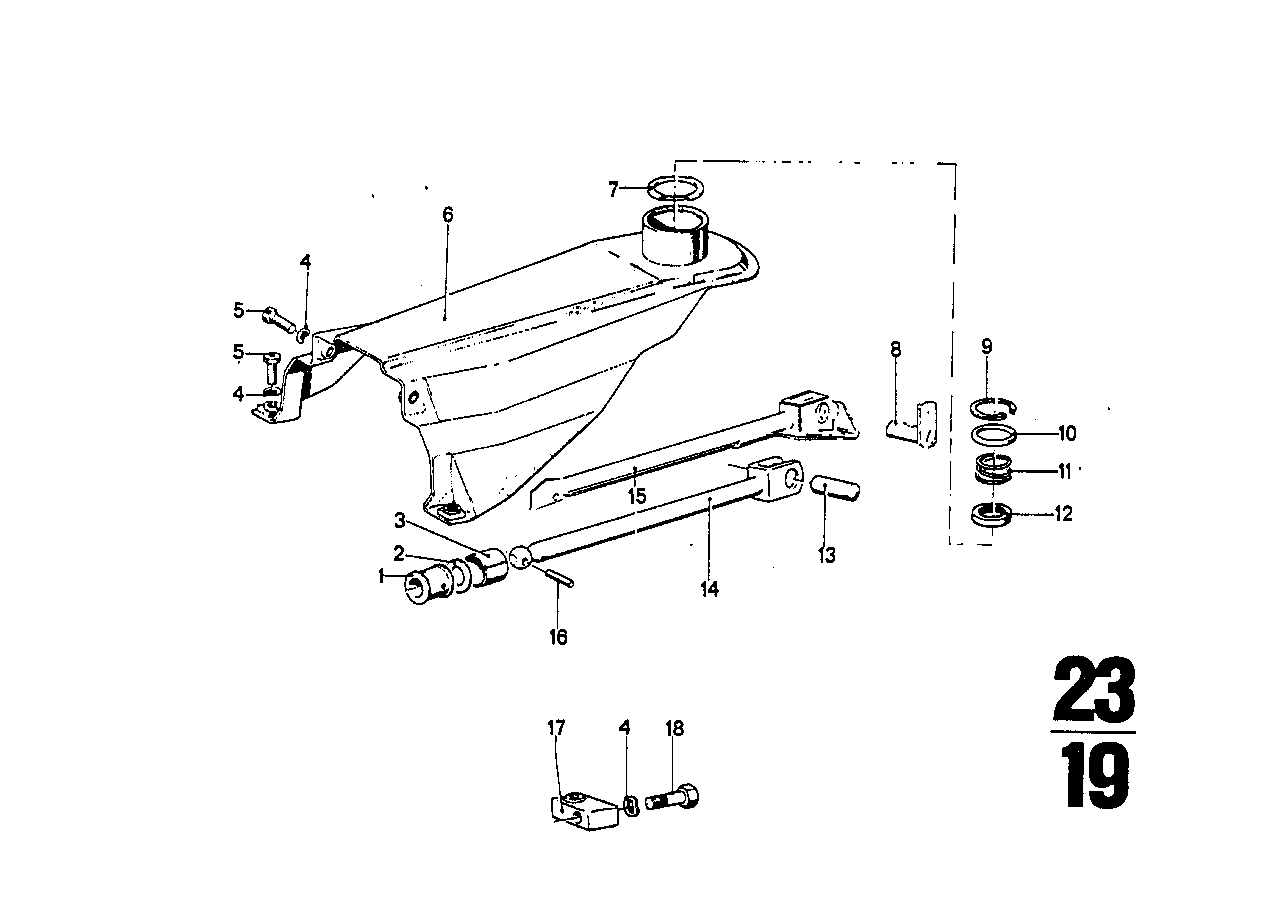 BMW Distanzhülse E12 E21 E23 E24 E28 E30 23411200844 - Bildpositi