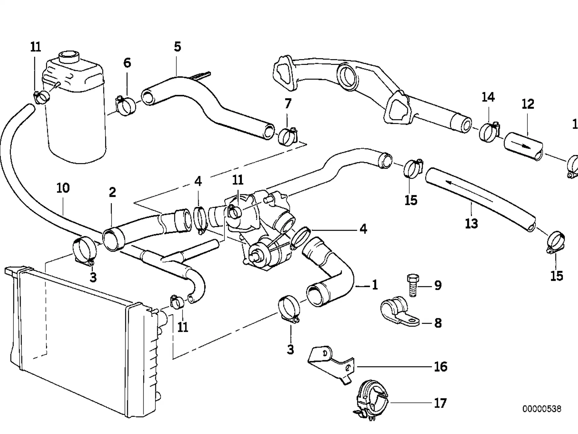 BMW Wasserschlauch E31 11531741410