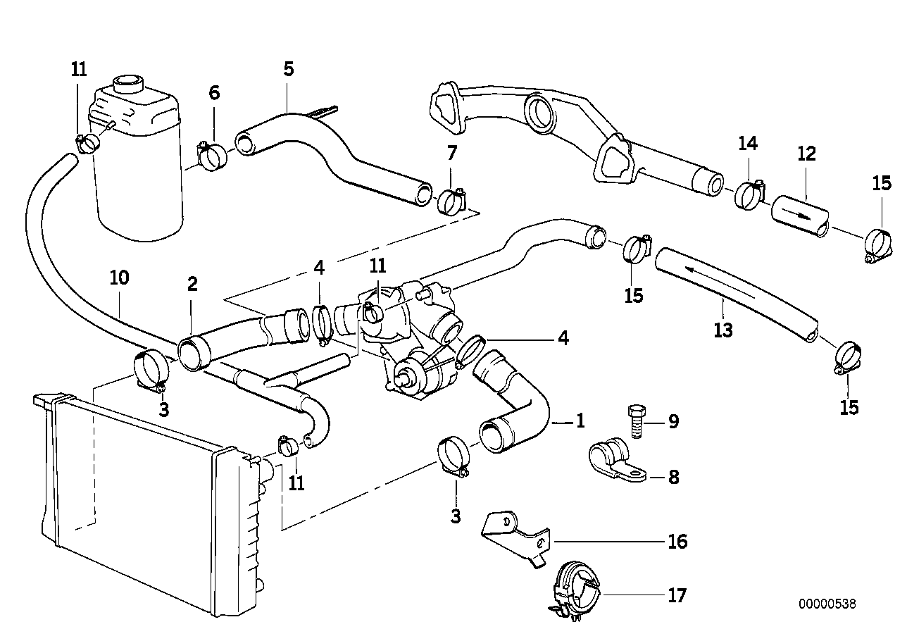 BMW Wasserschlauch E31 11531741410 - 8er E31