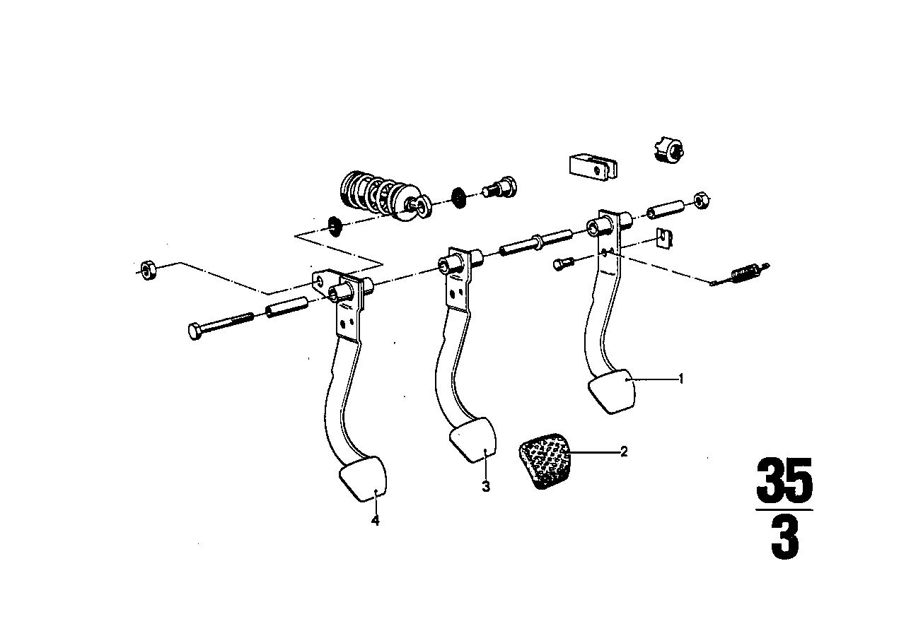 BMW Pedalüberzug E23 35311101598