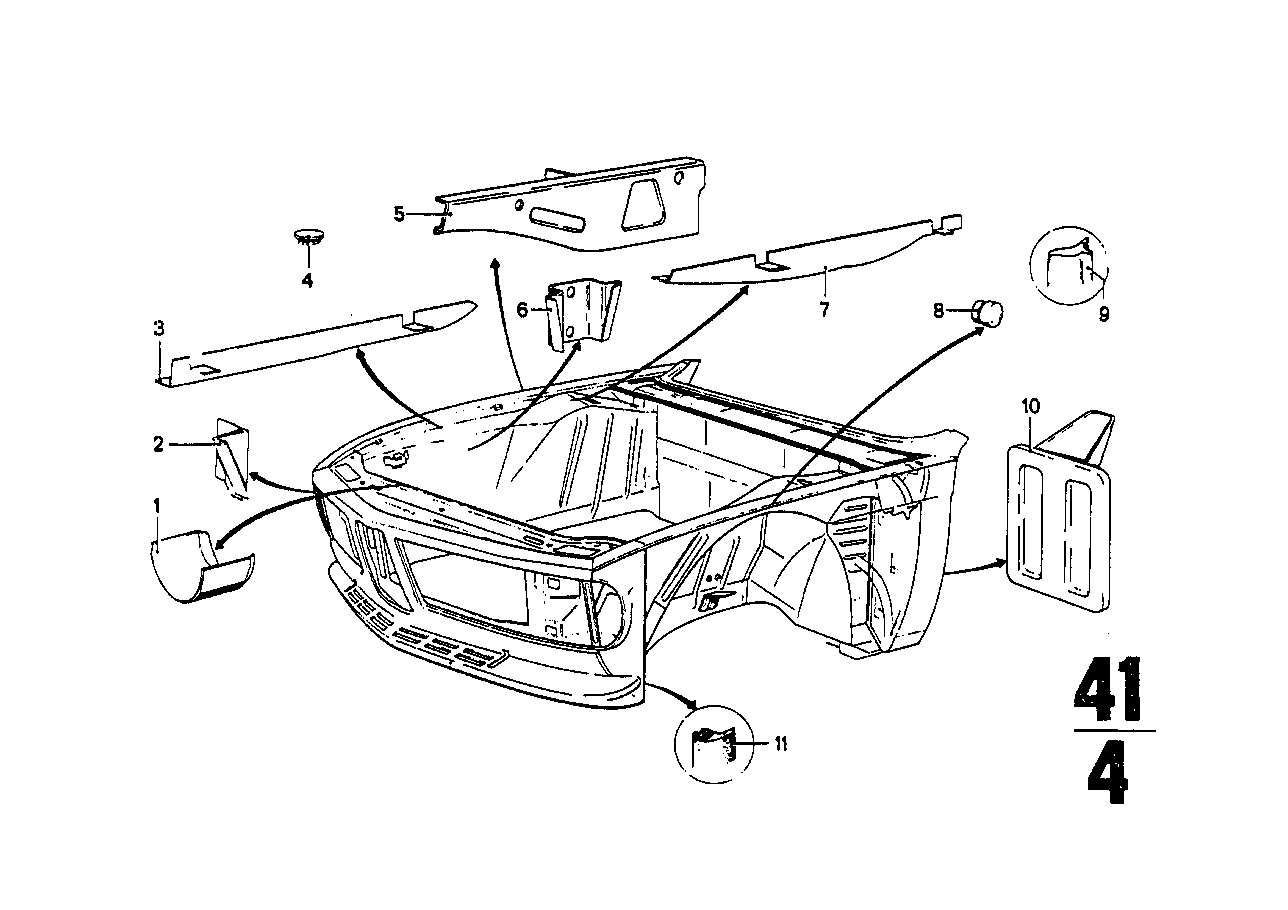 BMW Stützträger rechts 41111809682