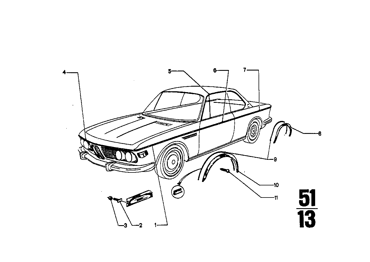BMW Zierleiste 51131810538