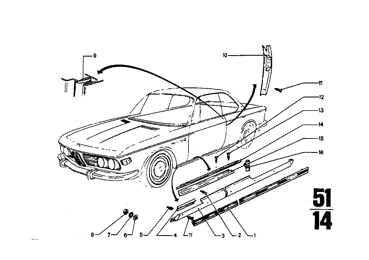BMW Klammer E12 51441802141 - Bildposition 05