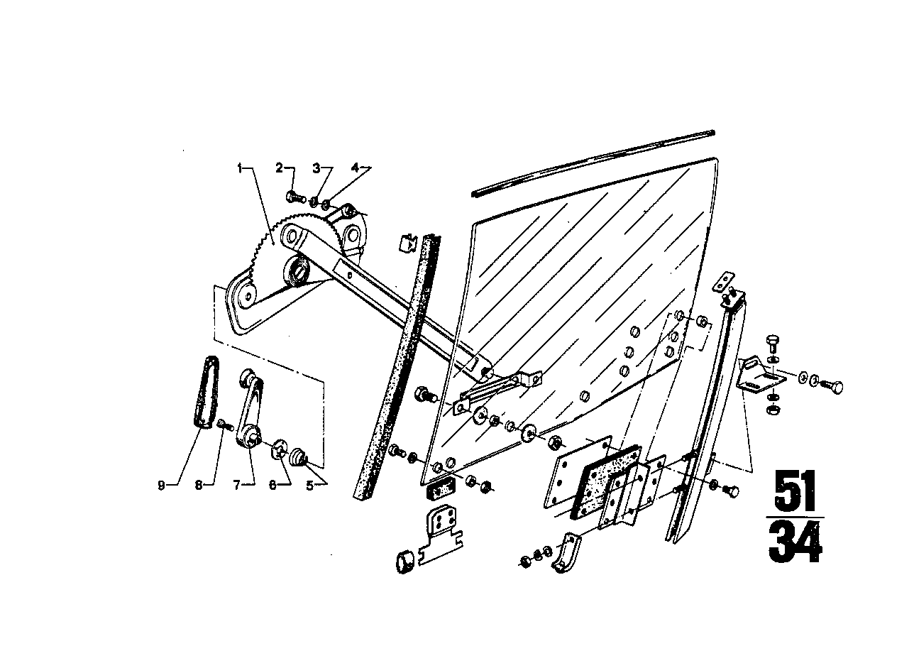 BMW Fensterkurbel E12 E23 E28 51321875839 - 5er, 7er