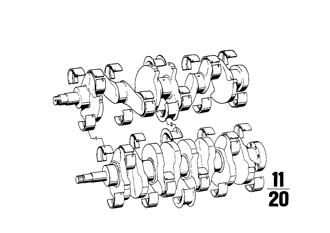 BMW Lagerschale blau E30 E12 E21 E28 11210666115 - Bildposition 0
