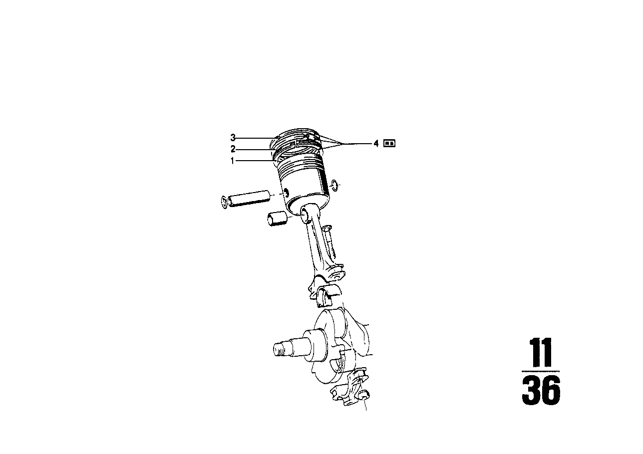 BMW Reparatursatz Kolbenringe E12 E21 E23 E24 E28 E30 11251261131