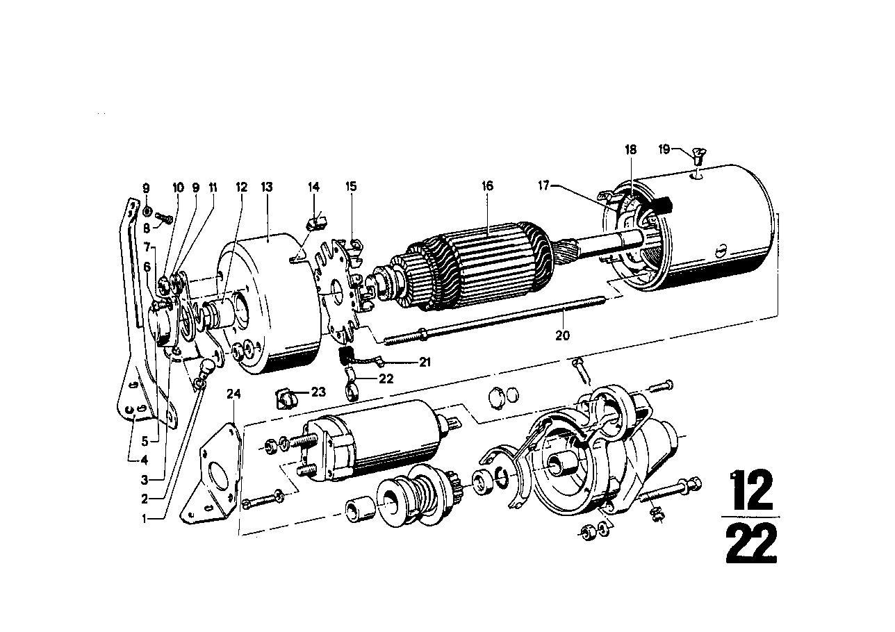 BMW Kohlebürstensatz E12 E21 12411357116 - Bildposition 21