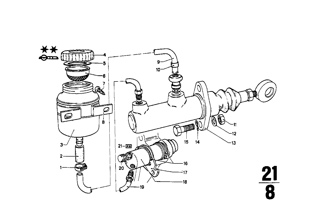 BMW Verschlussdeckel E30 E12 E21 E23 E24 E28 E31 E32 E34 21521119
