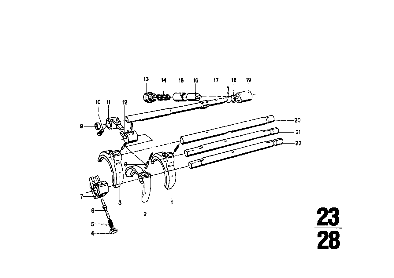 BMW Schaltwelle E12 23311205855