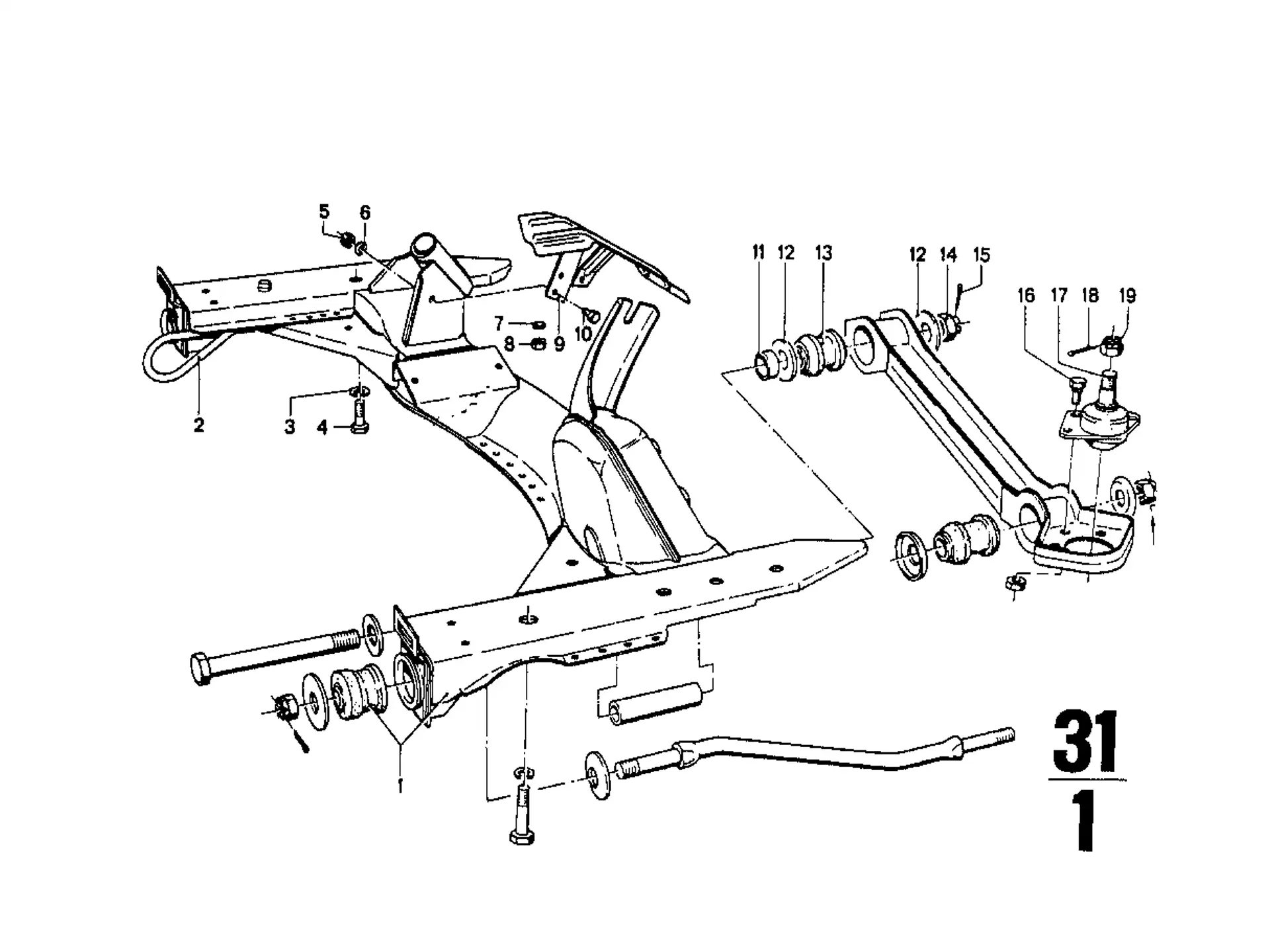 BMW Sechskantmutter selbstsichernd E21 E31 07129922754