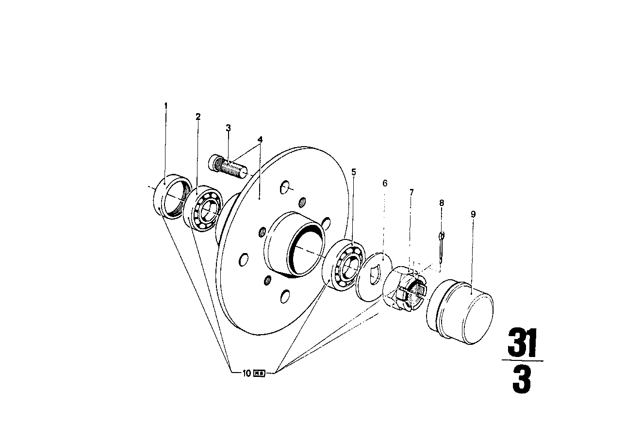 BMW Bolzen E12 31212031750 - Bildposition 03
