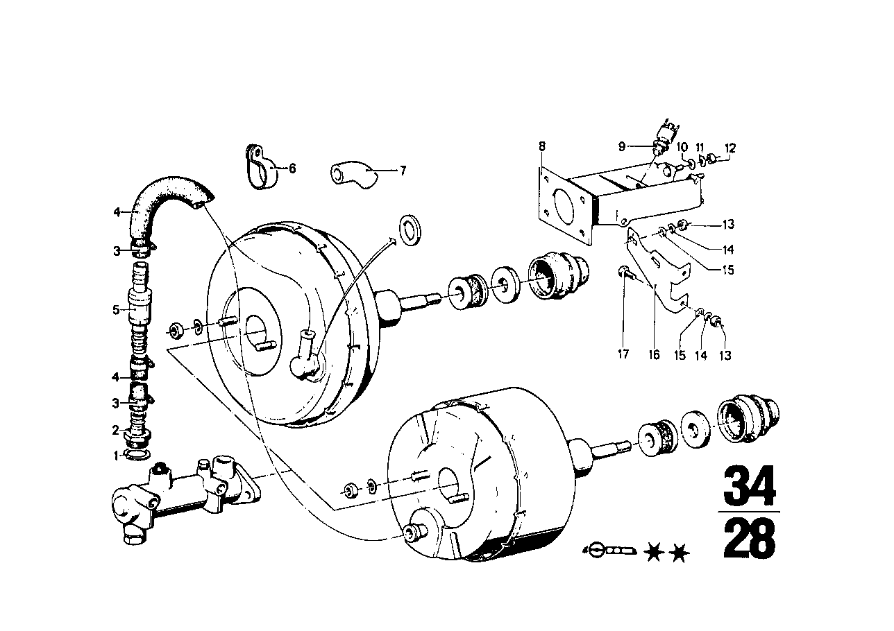 BMW Anschlussstück E12 E21 E23 E24 E28 E30 E34 34331116003