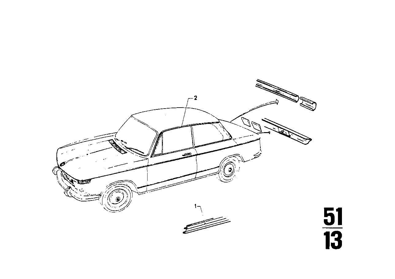 BMW Regenleiste rechts 51135450113
