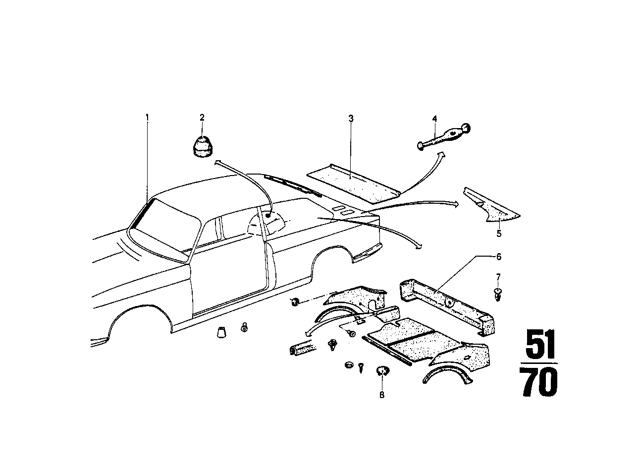 BMW Verschlusskappe E12 E23 E24 E28 E30 E32 E34 E36 51411869871 -