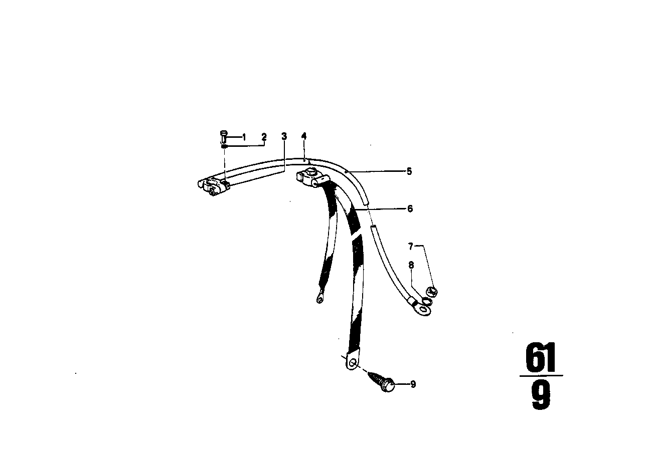 BMW Batteriekabel minus 61121350305 - Bildposition 06