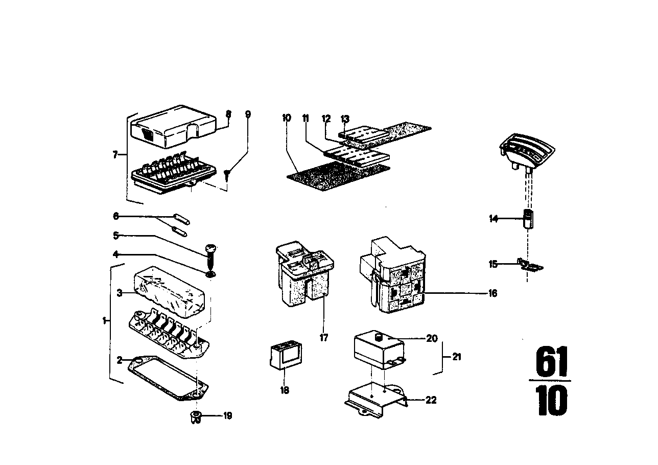 BMW Sicherung E12 E21 E23 E24 E28 61138760140
