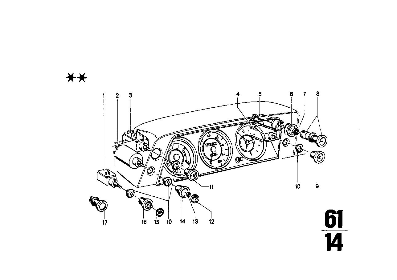 BMW Schalter Licht E12 E21 E24 61311355791