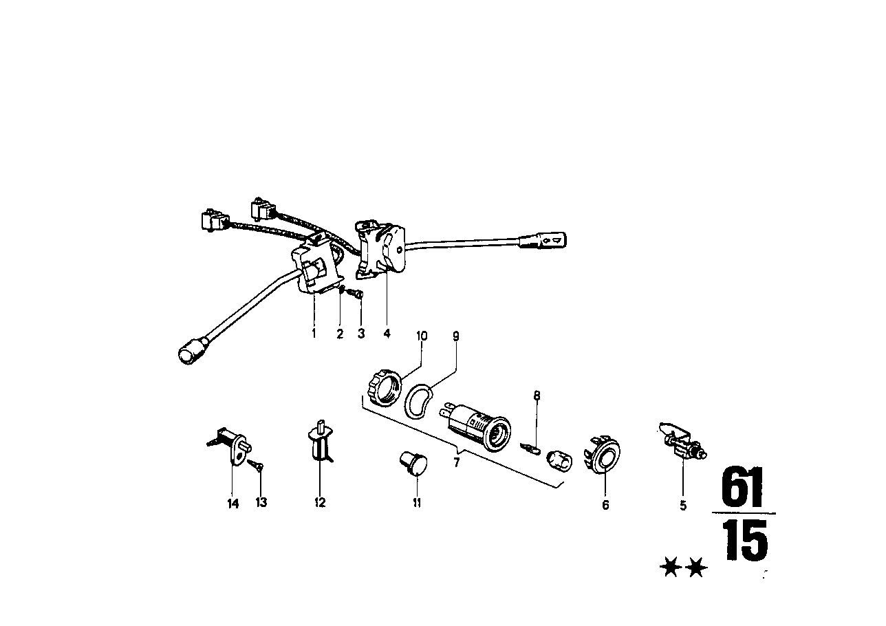 BMW Schalter Warnblinker 61311356193