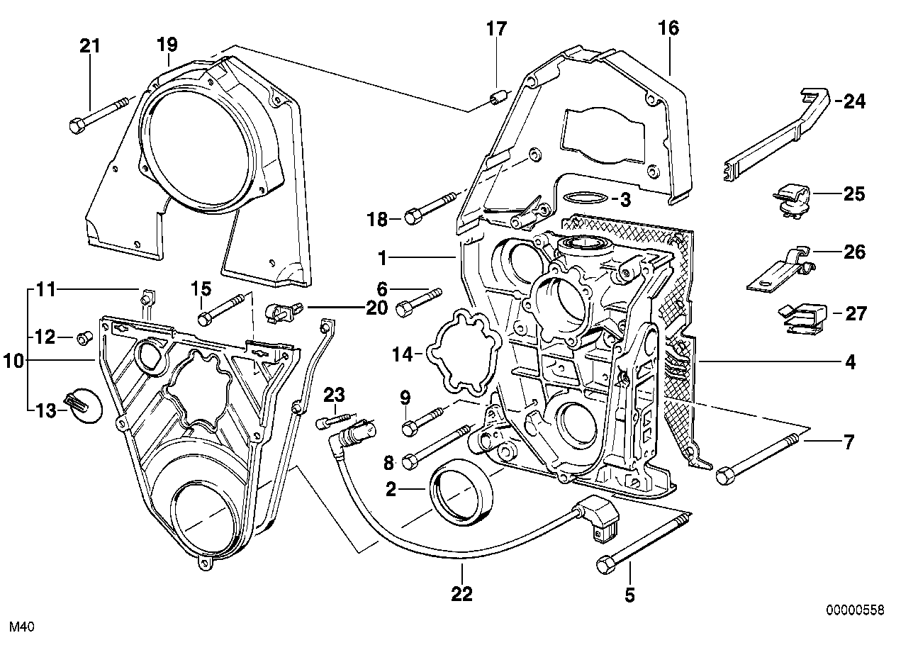 BMW Sechskantschraube mit Scheibe E36 E30 E34 E46 E52 E60 E61 E63