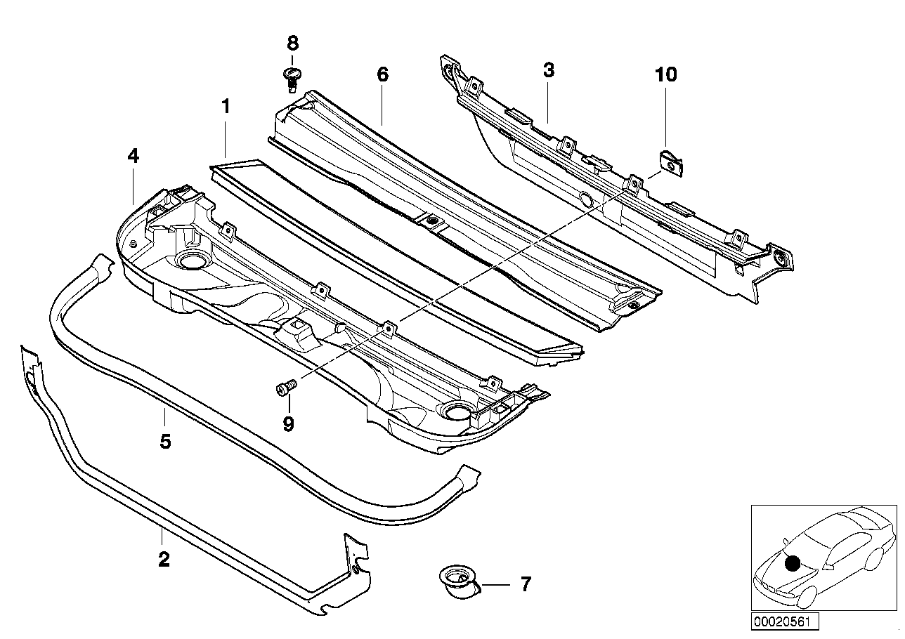 BMW Schraube E46 E83 07143451510 - 3er E46, X3 E83