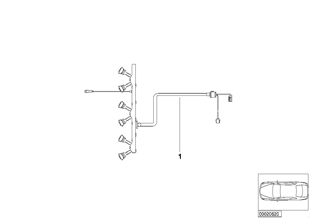 BMW Kabelbaum Motor Zündmodul E85 E86 12517836616