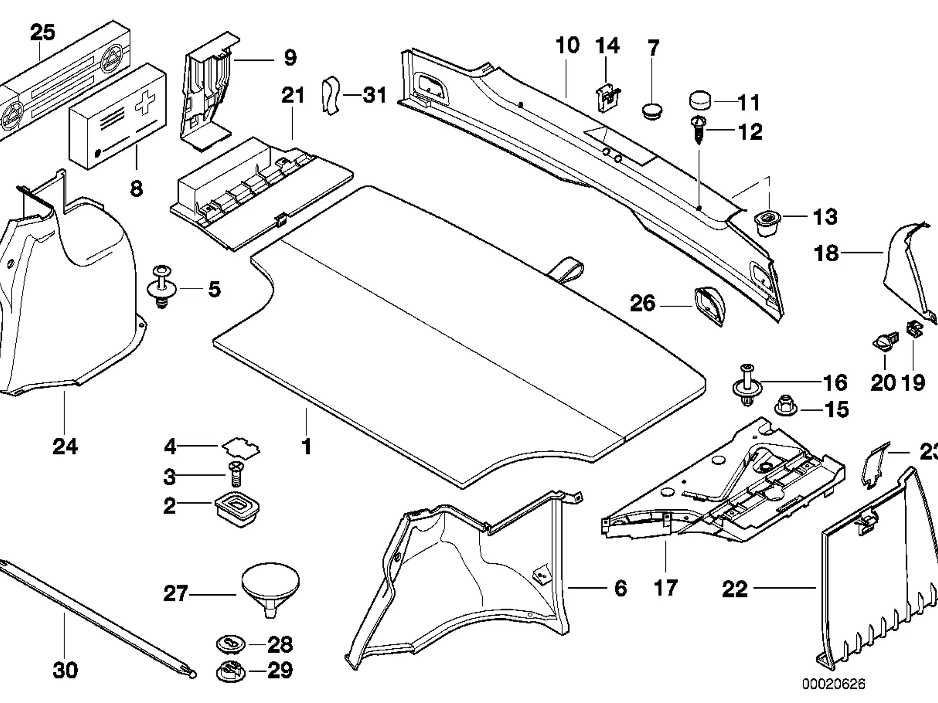 BMW Stopfen E36 E46 E60 E85 E86 F15 F16 F85 F86 51718208355