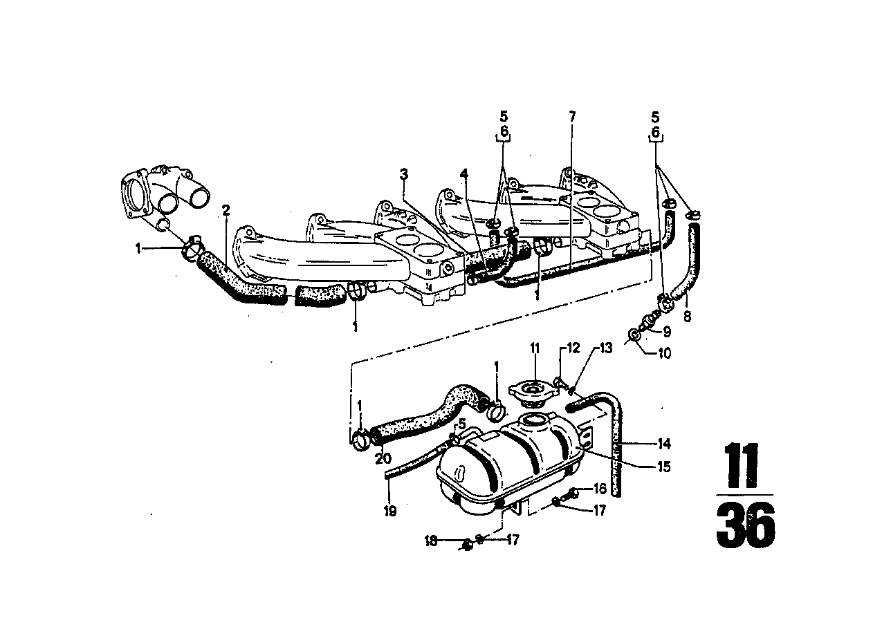 BMW Schlauch E12 11531266509 - Bildposition 02