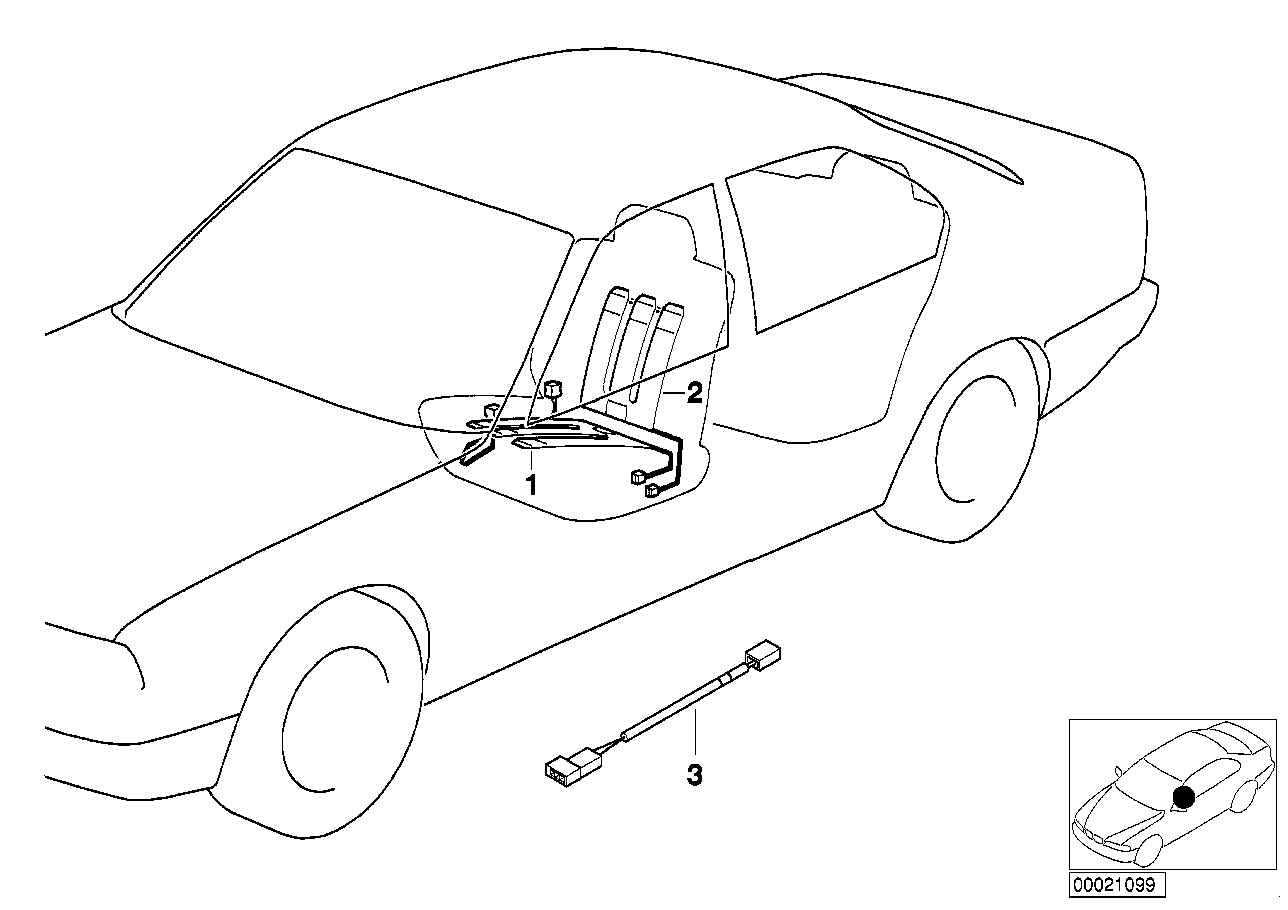 BMW Heizelement Sitz E39 52108203258 - 5er E39