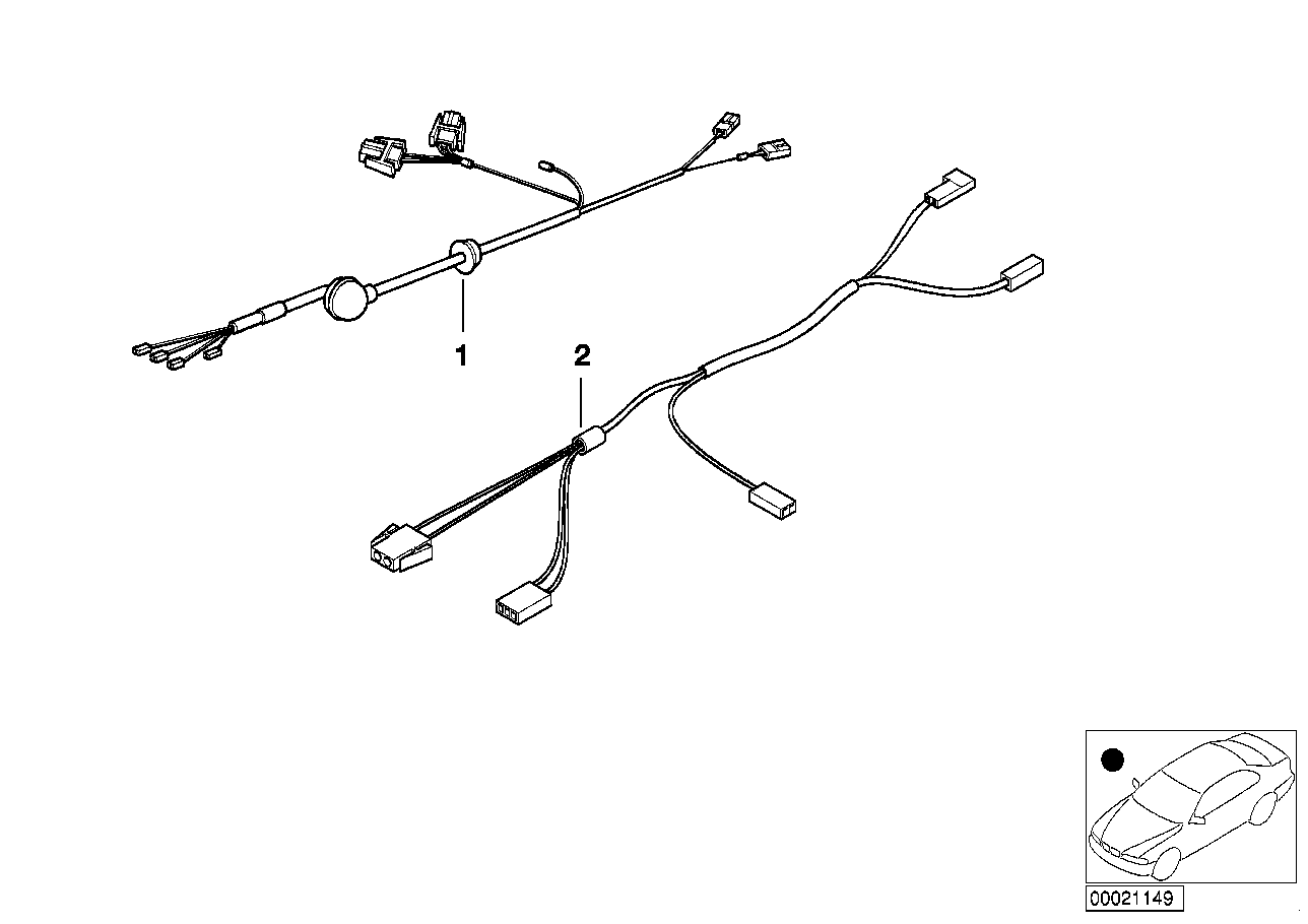 BMW Kabelsatz Heckklappe Antennenverstärker E36 65128377785
