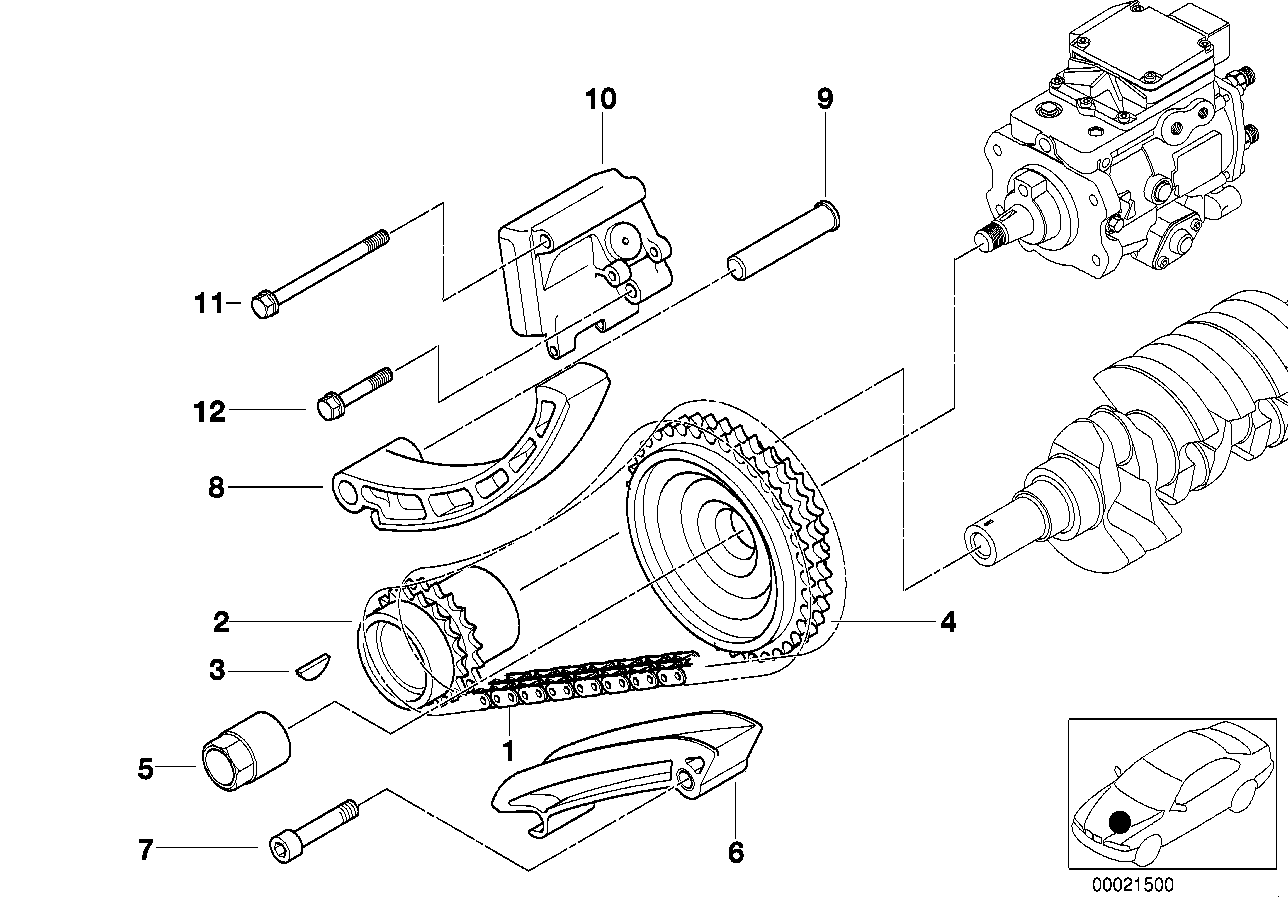 BMW Kettenspanner E39 E46 13522246808