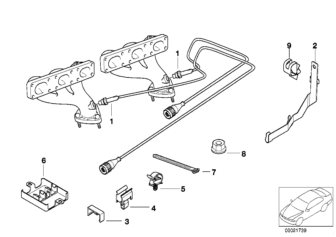 BMW Halter Lambdasonde E31 E38 E39 12521702965