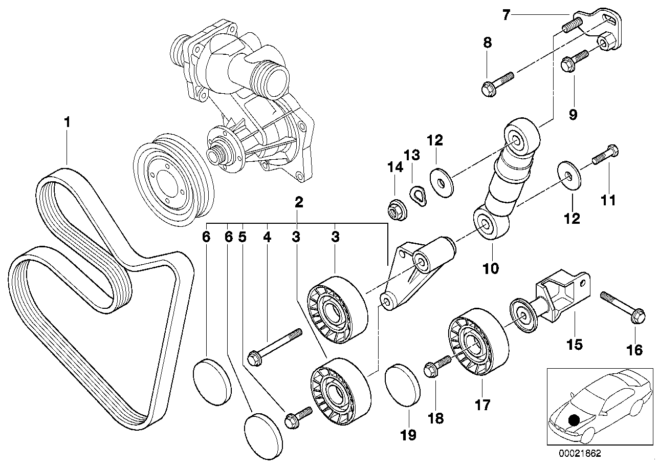 BMW Keilrippenriemen E38 E39 E53 11287636377 - 5er E39, 7er E38,