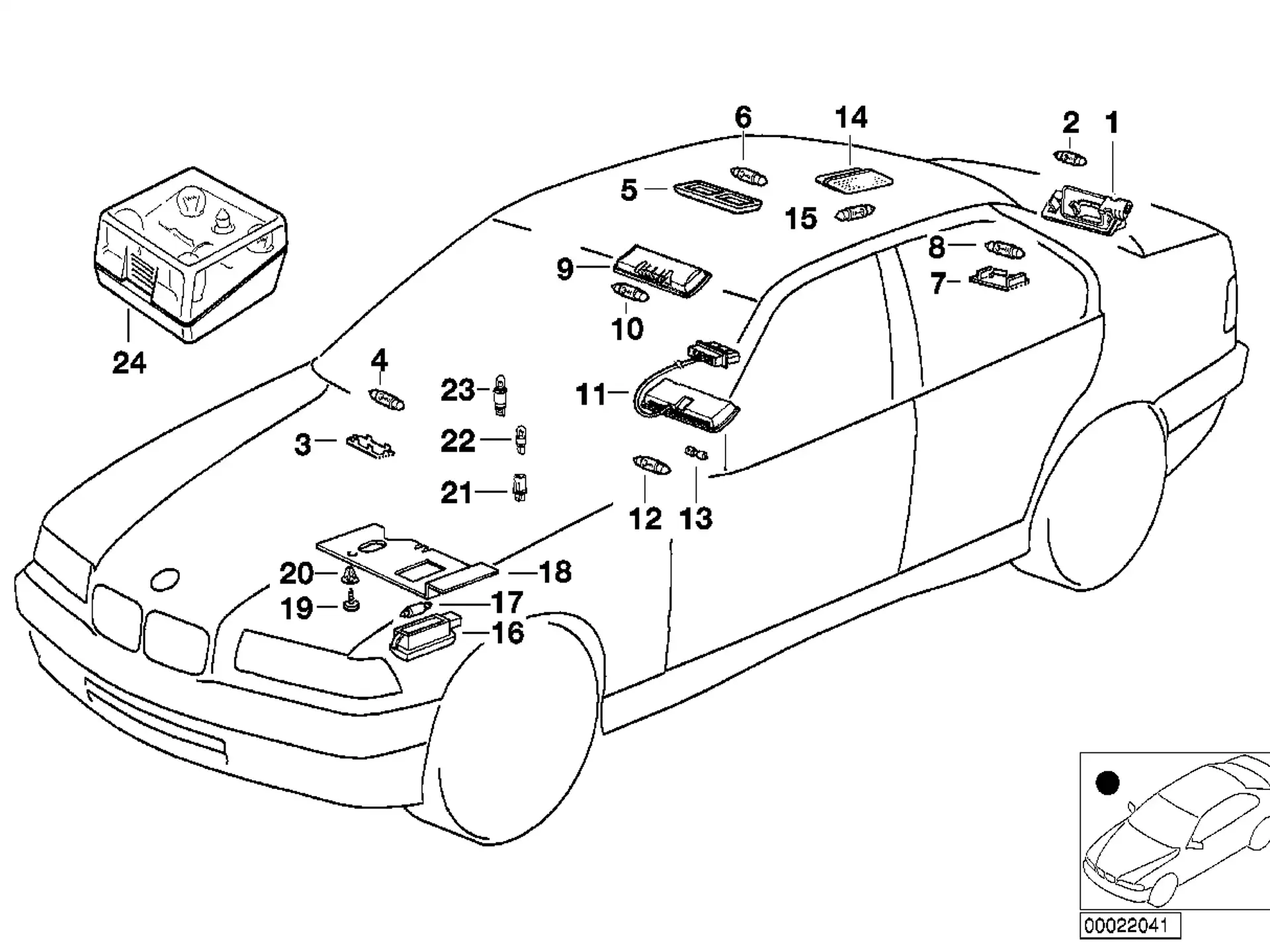 BMW Kennzeichenleuchte E36 63261387047