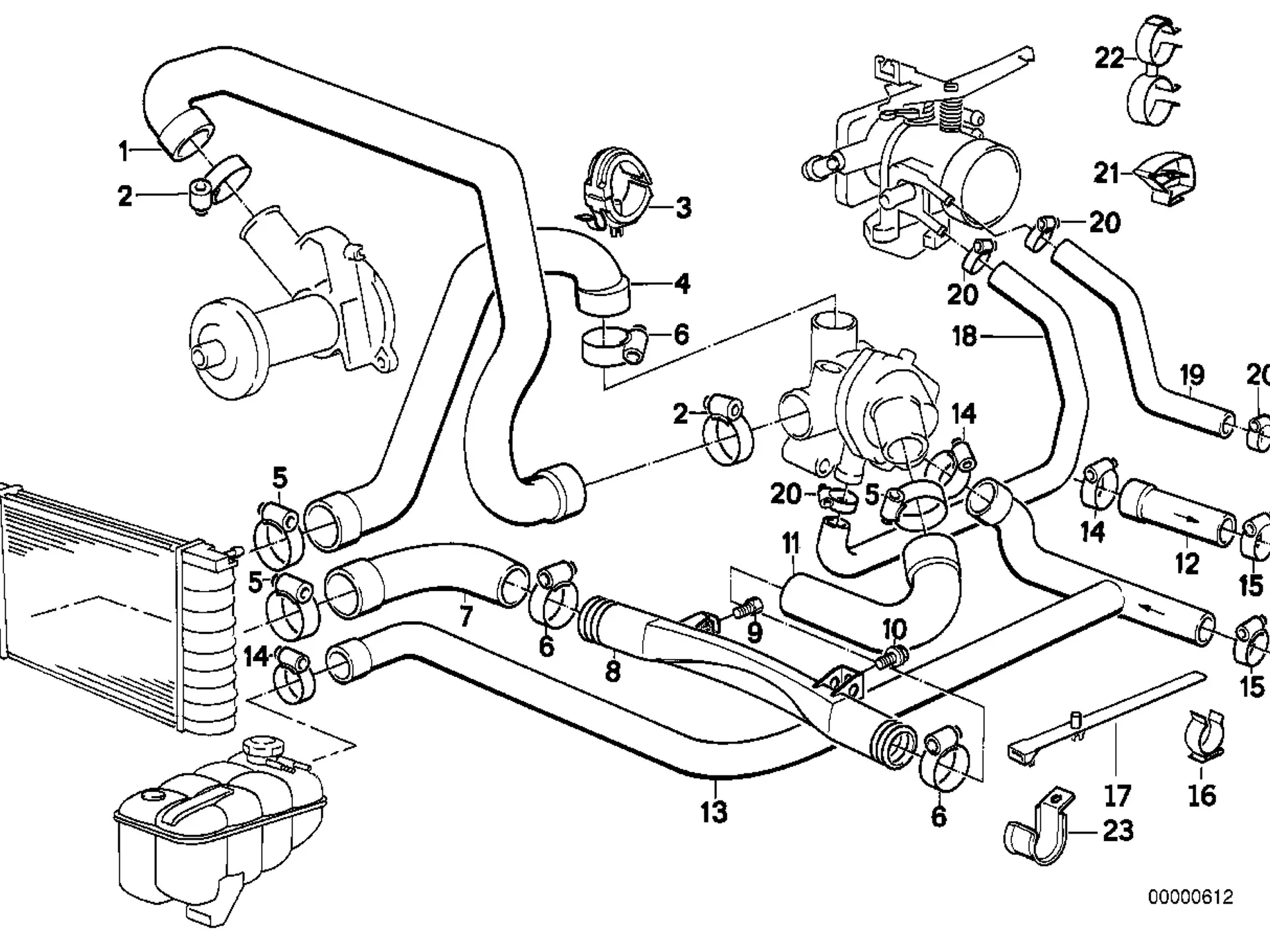 BMW Wasserschlauch E28 E30 E34 11531287651
