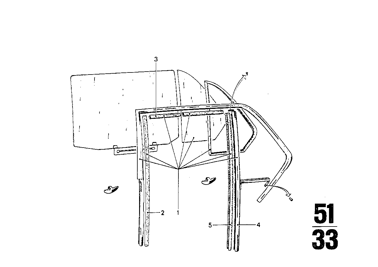BMW Fensterführung 51341800694