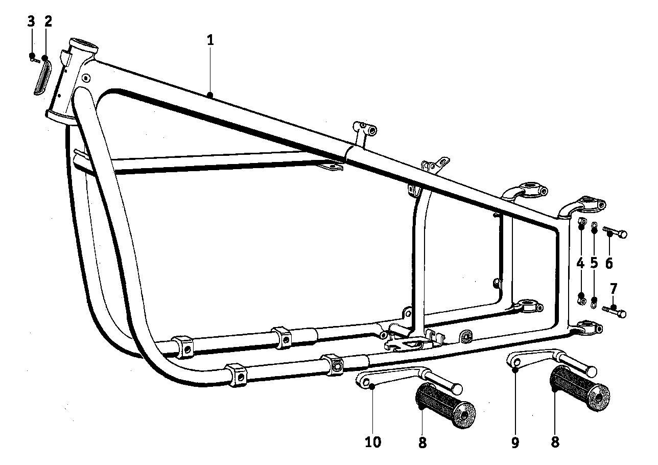 BMW Fussrastengummi rund R50 R60 R75 R90 R90S R25 R26 R27 R51 R67
