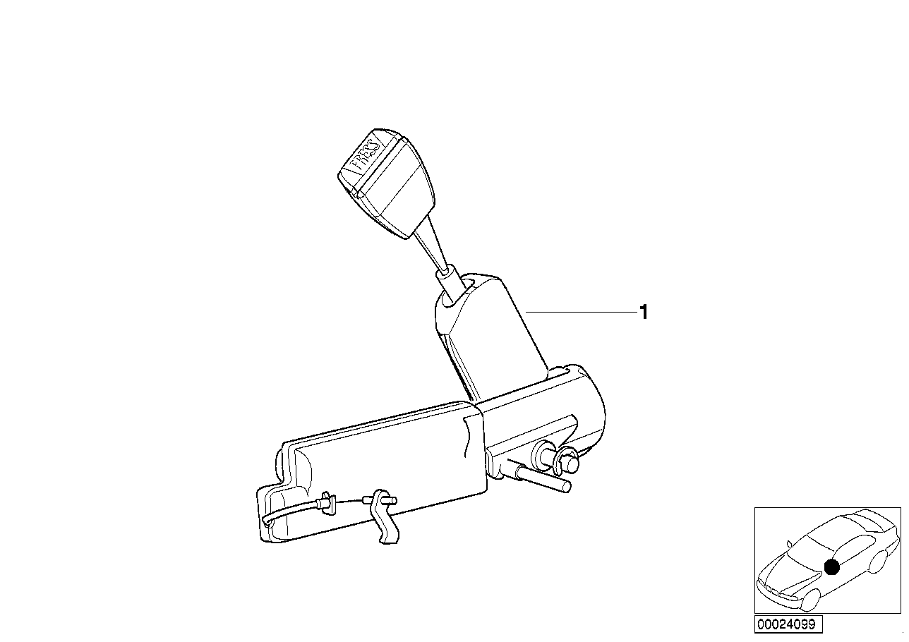 BMW Untergurt mit Gurtstrammer links E36 E52 72118221013