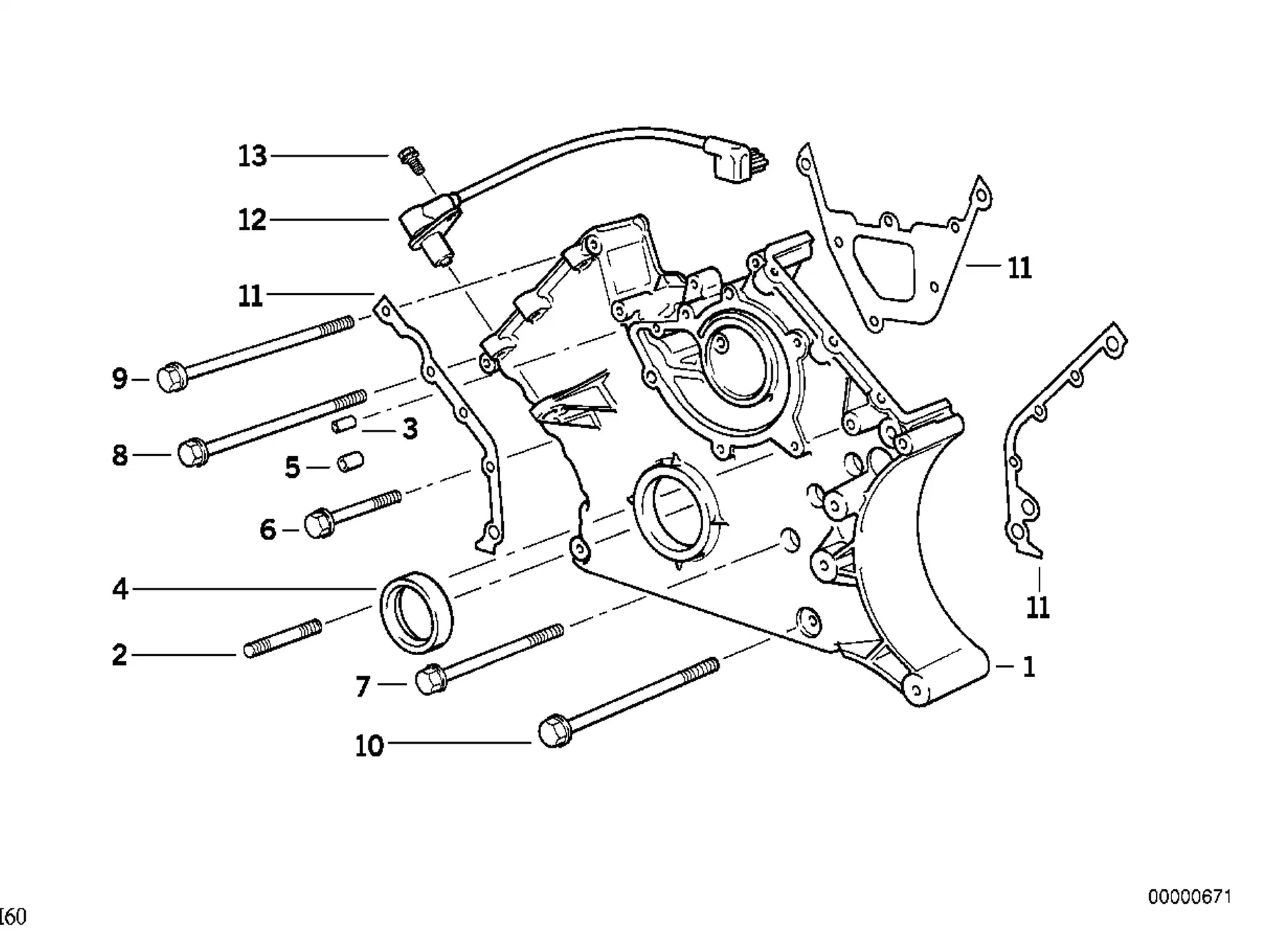 BMW Dichtungssatz Kettenkasten E31 E32 E34 E38 E39 E53 11141436978