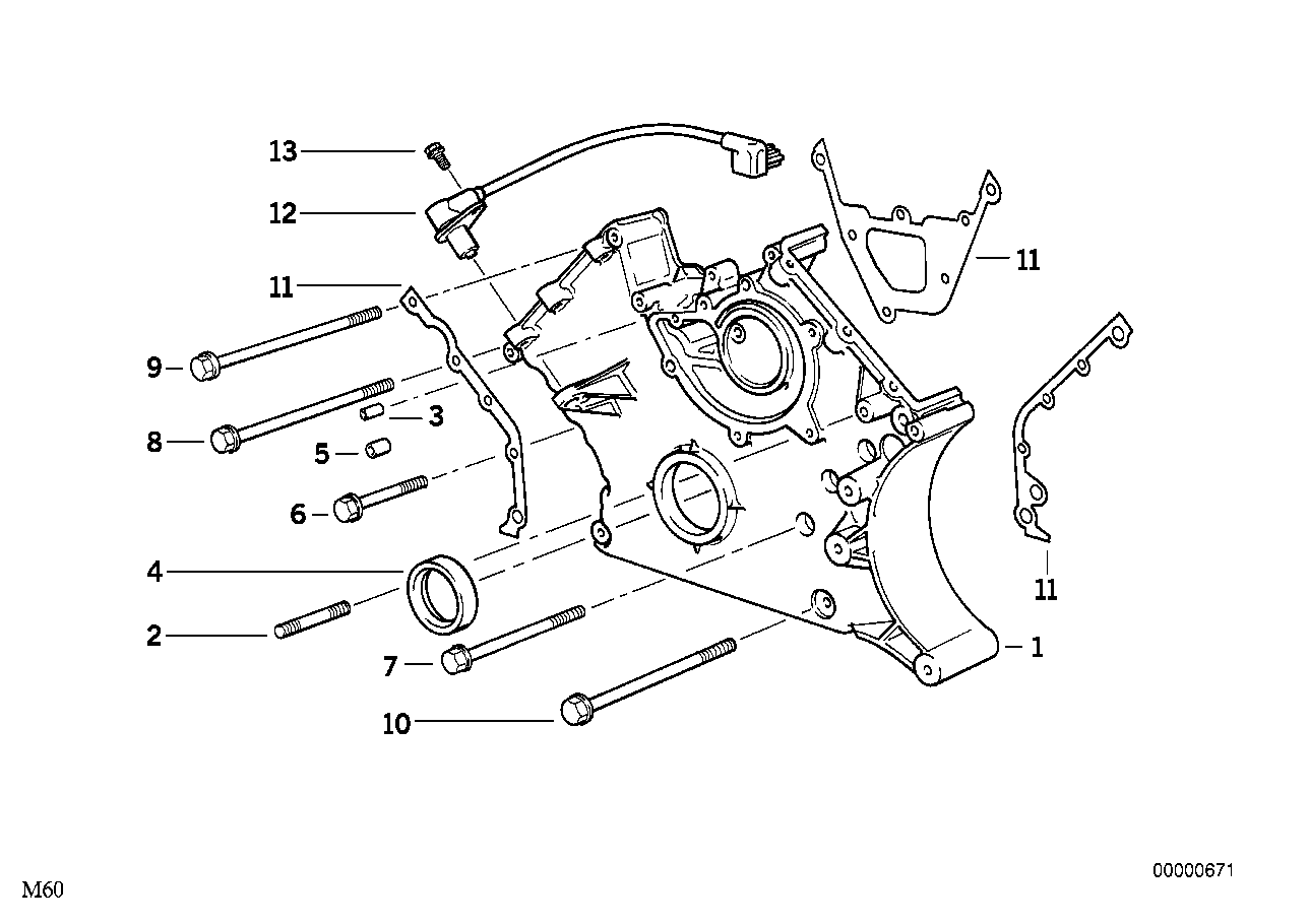 BMW Dichtungssatz Kettenkasten E31 E32 E34 E38 E39 E53 1114143697